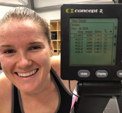 Jennifer Casson sets ergometer world record