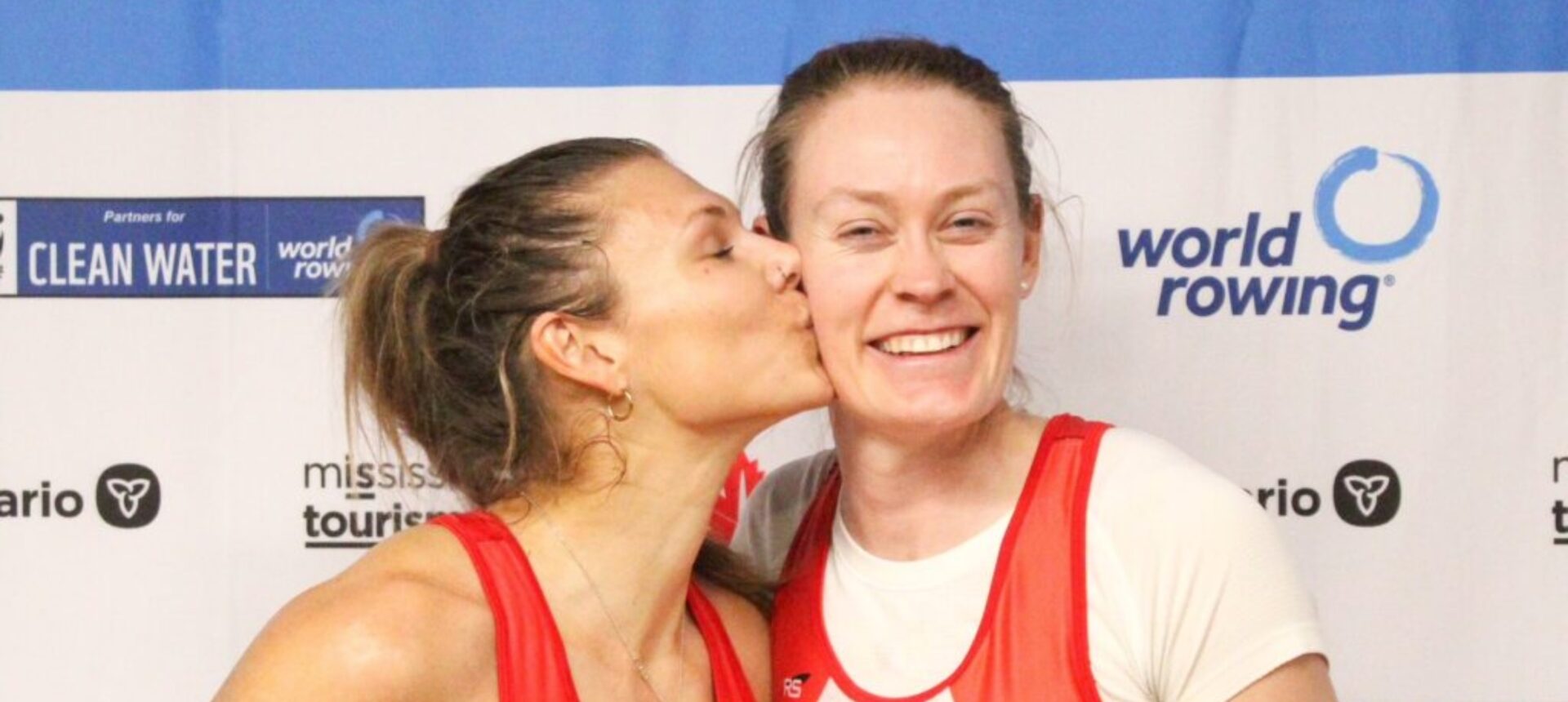 Olympic Champions Gruchalla-Wesierski and Payne on the podium at World Rowing Indoors