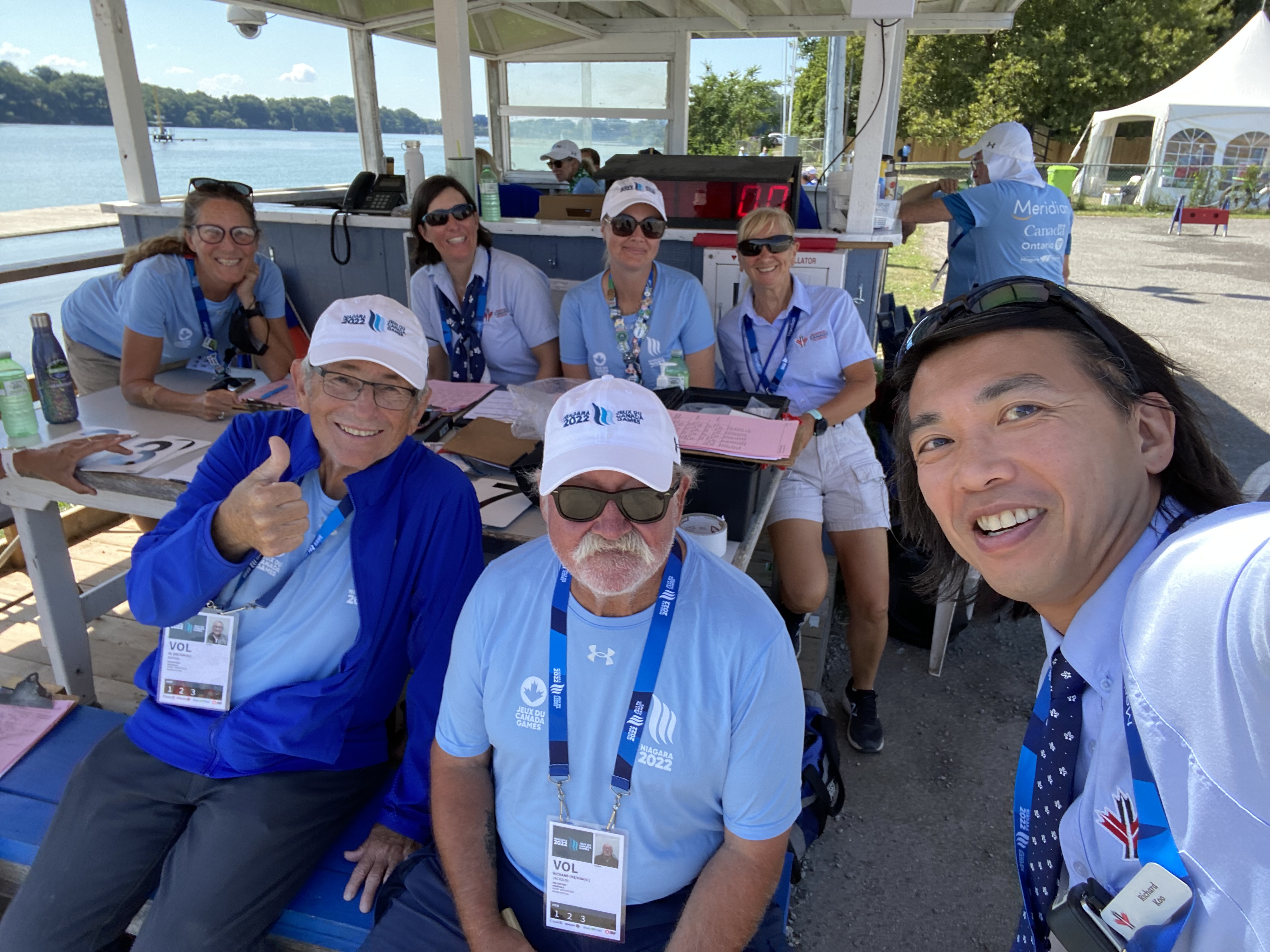 Richard Koo with fellow umpires at the 2022 Canada Games
